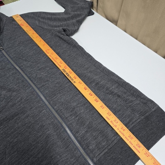 Icebreaker Jacket Womens Large Gray Logo Merino Wool Crush Full Zip Hooded - Picture 12 of 13